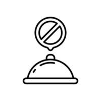 Not Taking Orders icon in vector. Illustration vector
