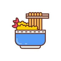 Udon icon in vector. Illustration vector