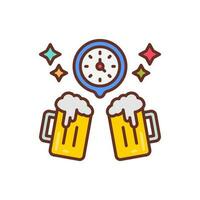 Happy Hour icon in vector. Illustration vector