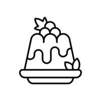 Pudding icon in vector. Illustration vector