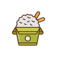 Rice icon in vector. Illustration vector