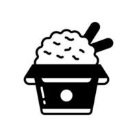 arroz icono en vector. ilustración vector