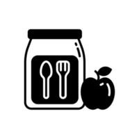 almuerzo caja icono en vector. ilustración vector