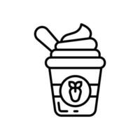 yogur icono en vector. ilustración vector