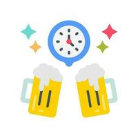 Happy Hour icon in vector. Illustration vector