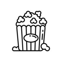 Popcorn icon in vector. Illustration vector