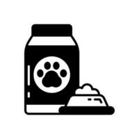 mascota comida icono en vector. ilustración vector