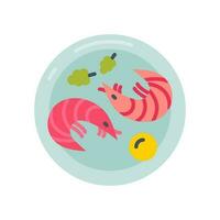 Shrimp icon in vector. Illustration vector
