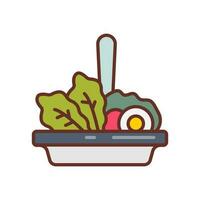 Salad icon in vector. Illustration vector