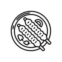 Kebab icon in vector. Illustration vector