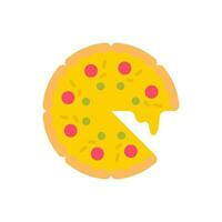 Pizza icono en vector. ilustración vector