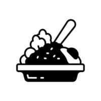 Fried Rice icon in vector. Illustration vector