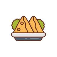 samosa icono en vector. ilustración vector