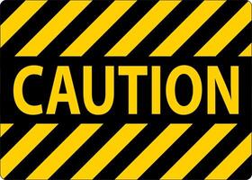 Caution Sign On White Background vector