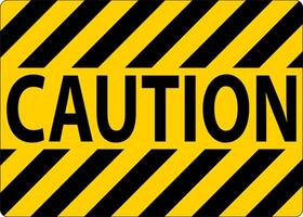 Caution Sign On White Background vector