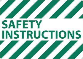 Safety instructions Sign On White Background vector