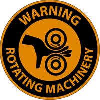 Warning Sign Rotating Machinery Keep Hands Away vector