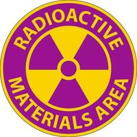 Caution Sign Radioactive Materials Area vector