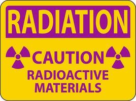 Radiation Warning Sign Caution Radioactive Materials vector