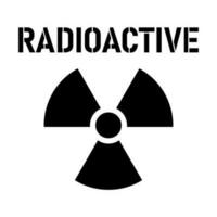 Safety Sign Radioactive On White background vector