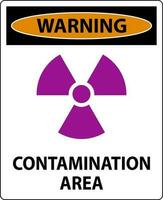 Warning Radioactive Materials Sign Caution Contamination Area vector