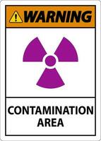 Warning Radioactive Materials Sign Caution Contamination Area vector