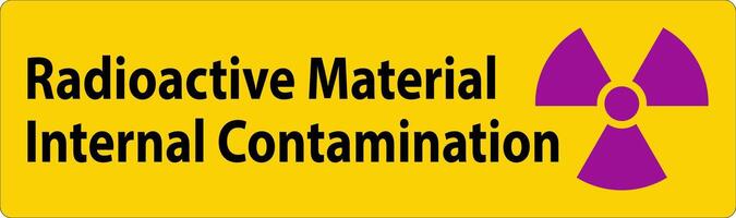 Caution Radiation Sign Radioactive Material Internal Contamination vector