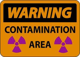 advertencia radioactivo materiales firmar precaución contaminación zona vector