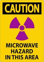 Caution Sign Microwave Hazard Area vector