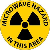 Caution Sign Microwave Hazard Area vector