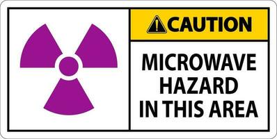 Caution Sign Microwave Hazard Area vector