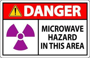 Danger Sign Microwave Hazard Area vector