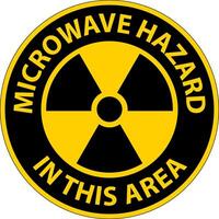 Caution Sign Microwave Hazard Area vector