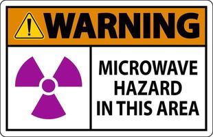 Warning Sign Microwave Hazard Area vector