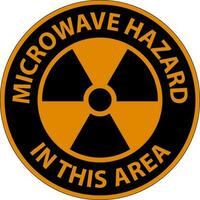 Warning Sign Microwave Hazard Area vector