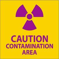 Radioactive Materials Sign Caution Contamination Area vector