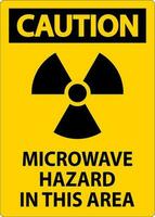 Caution Sign Microwave Hazard Area vector