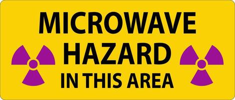 Caution Sign Microwave Hazard Area vector