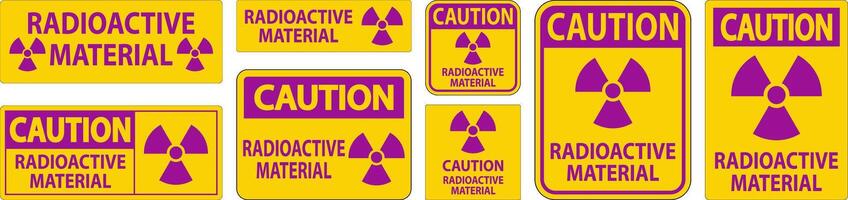 Caution Sign Radioactive Materials vector