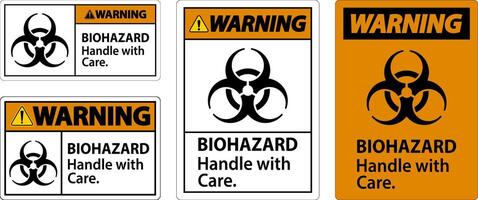 Biohazard Warning Label Biohazard, Handle With Care vector