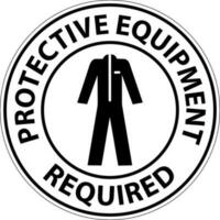 Floor Sign, Protective Equipment Required vector