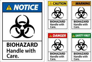 peligro biológico advertencia etiqueta riesgo biológico, encargarse de con cuidado vector