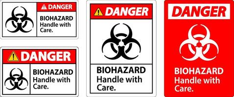 Biohazard Danger Label Biohazard, Handle With Care vector