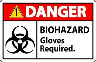 peligro biológico peligro etiqueta peligro biológico guantes necesario vector