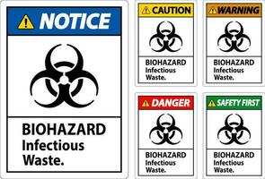 peligro biológico advertencia etiqueta peligro biológico infeccioso residuos vector