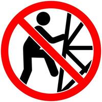 Prohibition Sign Do Not Climb Tower Symbol vector