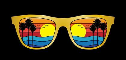 beach sunglasses vector illustration