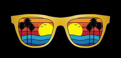 playa Gafas de sol vector ilustración