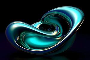 3d render of an abstract background with a splash of chocolate. photo