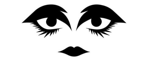 pair of eyes with eyebrows eyelashes vector graphic resources